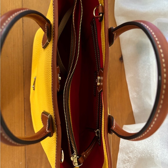 Dooney & Bourke Maze and Brown Pebble Leather Tote - Picture 11 of 14